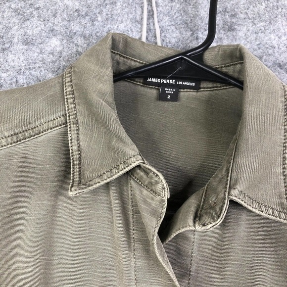 James Perse Women's Mixed Media Jumpsuit Size 2 Drawstring Stretch WACS6539 - Picture 3 of 6